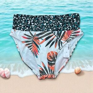 In Every Story by Penningtons, High-Waist Bikini Bottom, Plus Size 0X (14W)